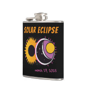 皆既食太陽の2025年アートポップ・アートのデザイン フラスク (左)
