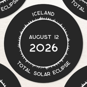 皆既食太陽の2026アイスランド ラウンドシール