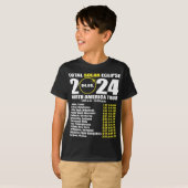 皆既食太陽の4月8日食経路3 Tシャツ (正面フル)