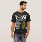 皆既食太陽の4月8日食経路3 Tシャツ (正面フル)
