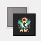 皆既食太陽の4月8日食2024太陽のトット マグネット (正面/裏面)