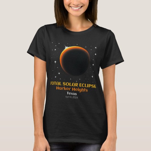 皆既食太陽の4月86日 Tシャツ (正面)