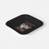 皆既食太陽の4.8.2024アメリカの地図パーソナライズされた ペーパープレート (傾斜あり)