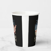 皆既食太陽の4.8.2024愛国米国の地図 紙コップ (左)