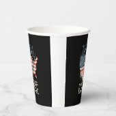 皆既食太陽の4.8.2024愛国米国の地図 紙コップ (右)