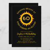 皆既食太陽の4.8.202460th誕生日パーティー 招待状 (正面/裏面)