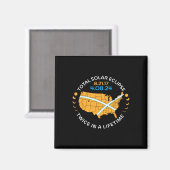 皆既食太陽の8月21日17日4月8日24日2回 マグネット (正面/裏面)