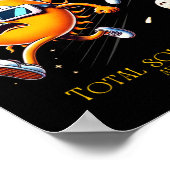 皆既食太陽の8-4-2024太陽ノミ月の唇 ポスター (角)