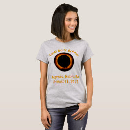 皆既食太陽の(ケアニー、ネブラスカ) Tシャツ