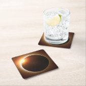 皆既食太陽の スクエアペーパーコースター (インサイチュ)