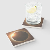 皆既食太陽の ストーンコースター (横)