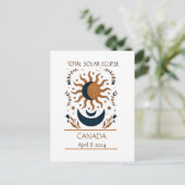 皆既食太陽の ポストカード (スタンド正面)