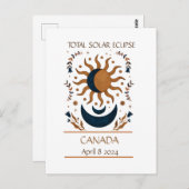 皆既食太陽の ポストカード (正面/裏面)