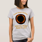 皆既食太陽の（ミズーリ州カンザスシティー） Tシャツ (正面)