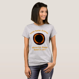 皆既食太陽の(ミズーリ州ジェファーソン市) Tシャツ