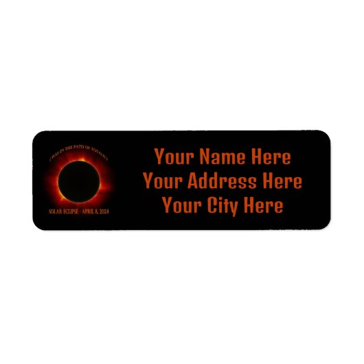 皆既食太陽の ラベル (正面)