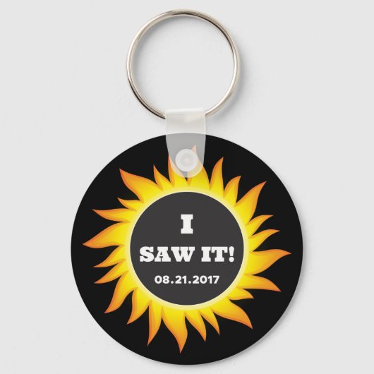 皆既食太陽の- 08.21.2017 キーホルダー (正面)