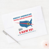 皆既食太陽の- 2017 – 見た! スクエアシール (封筒)