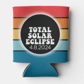 皆既食太陽の- 2024年レトロデザイン 缶クーラー (正面)