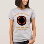 皆既食太陽の(Cloumbia、South Carolina) Tシャツ (正面)