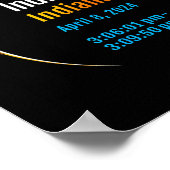 皆既食2024太陽の年インディアナ1 ポスター (角)