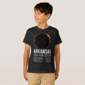 皆既食2024太陽の年4月8日アーカンソー州計画 Tシャツ (正面フル)