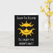 皆食太陽の私が月楽しむのお尻 カード (黄色い花)