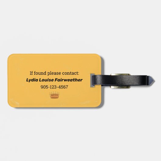 皇后タロットカード専攻のarcana ラゲッジタグ (裏面横)