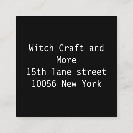 皇后タロットカード スクエア名刺 (裏面)