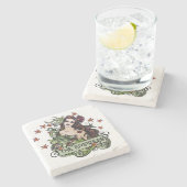 皇后タロットカード ストーンコースター (横)