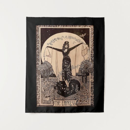 皇后タロットカード タペストリー (正面)