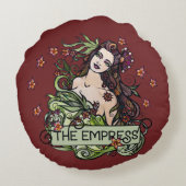 皇后タロットカード ラウンドクッション (裏面)