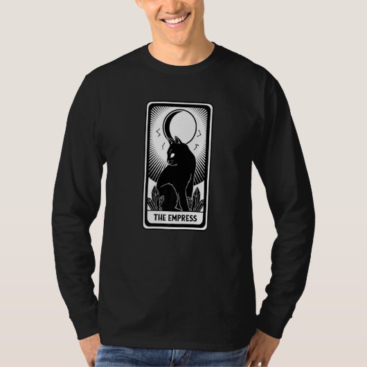皇后ブラックキャットカードハロウィーンの衣装ホロ Tシャツ (正面)