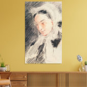 皇后ユージェニー(黒と赤のチョーク) キャンバスプリント (インサイチュ (リビング))