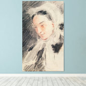 皇后ユージェニー(黒と赤のチョーク) キャンバスプリント (インサイチュ (ウッドフロア))