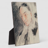 皇后ユージェニー(黒と赤のチョーク) フォトプラーク (側面)