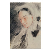 皇后ユージェニー（黒と赤のチョーク） ポスター (正面)