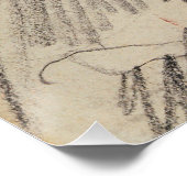 皇后ユージェニー（黒と赤のチョーク） ポスター (コーナー)