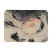 皇后ユージェニー（黒と赤のチョーク） マグネット (横)