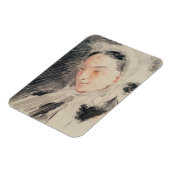 皇后ユージェニー（黒と赤のチョーク） マグネット (左側)