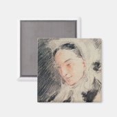 皇后ユージェニー(黒と赤のチョーク) マグネット (正面/裏面)