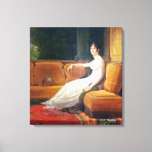 皇后ヨセフィーヌatマルメゾン， c.1801 キャンバスプリント (正面)