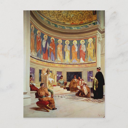 皇后Eudoxiaによって追放される聖ヨハネChrysostom ポストカード (正面)