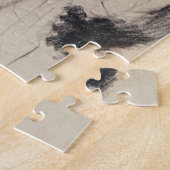 皇后Eugénie (黒く及び赤いチョーク) ジグソーパズル (側面)