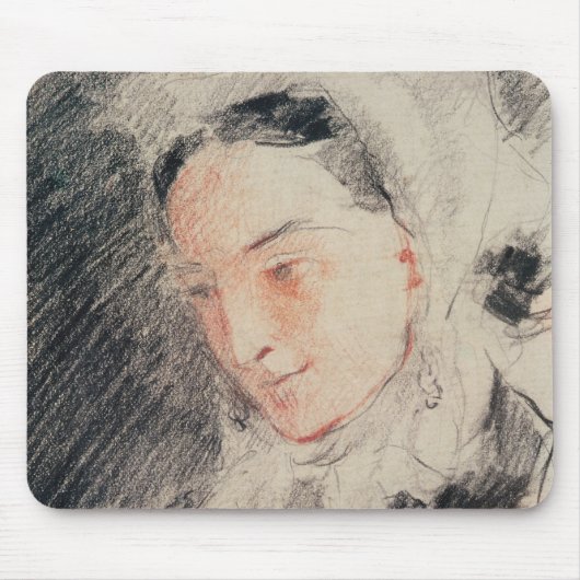 皇后Eugénie (黒く及び赤いチョーク) マウスパッド (正面)