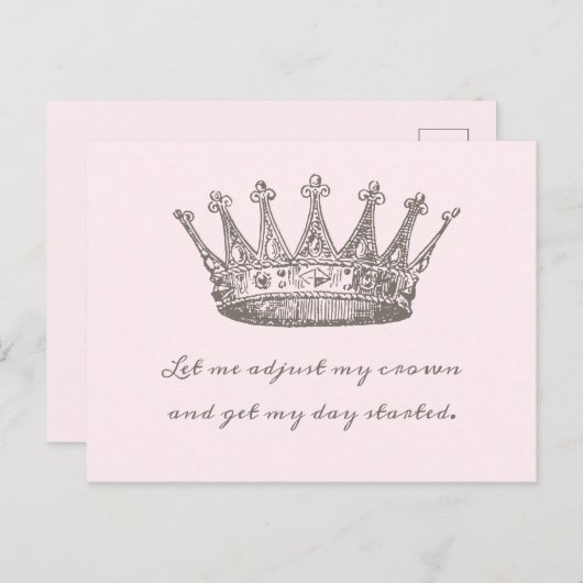 皇太子妃王室のヴィンテージ ポストカード (正面/裏面)