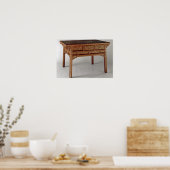 皇居のテーブル、明代、周安時代 ポスター (キッチン)