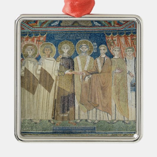 皇帝のコンスタンチーヌIVの補助金税の免除 メタルオーナメント (正面)