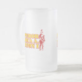 皇帝のジョシュアA.Norton Iの曇らされたガラスのマグ フロストグラスビールジョッキ (正面左)