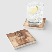 皇帝のトーストトラバーチンコースター ストーンコースター (横)